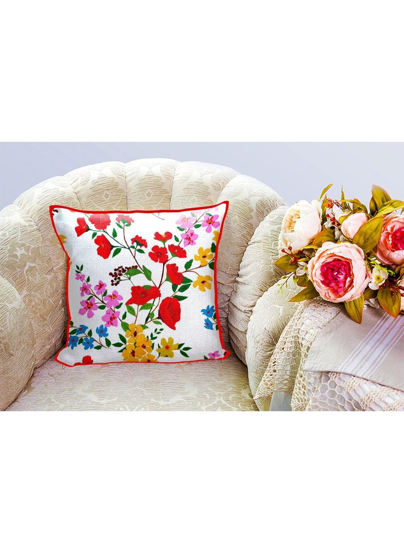 DREAMVIO Jute Exclusive Decorative ThrowPillow Covers Cushion Covers for Living Room Bed Room SofaChairs PackSet of 5 Multicolour Size 12 x 12 Inches