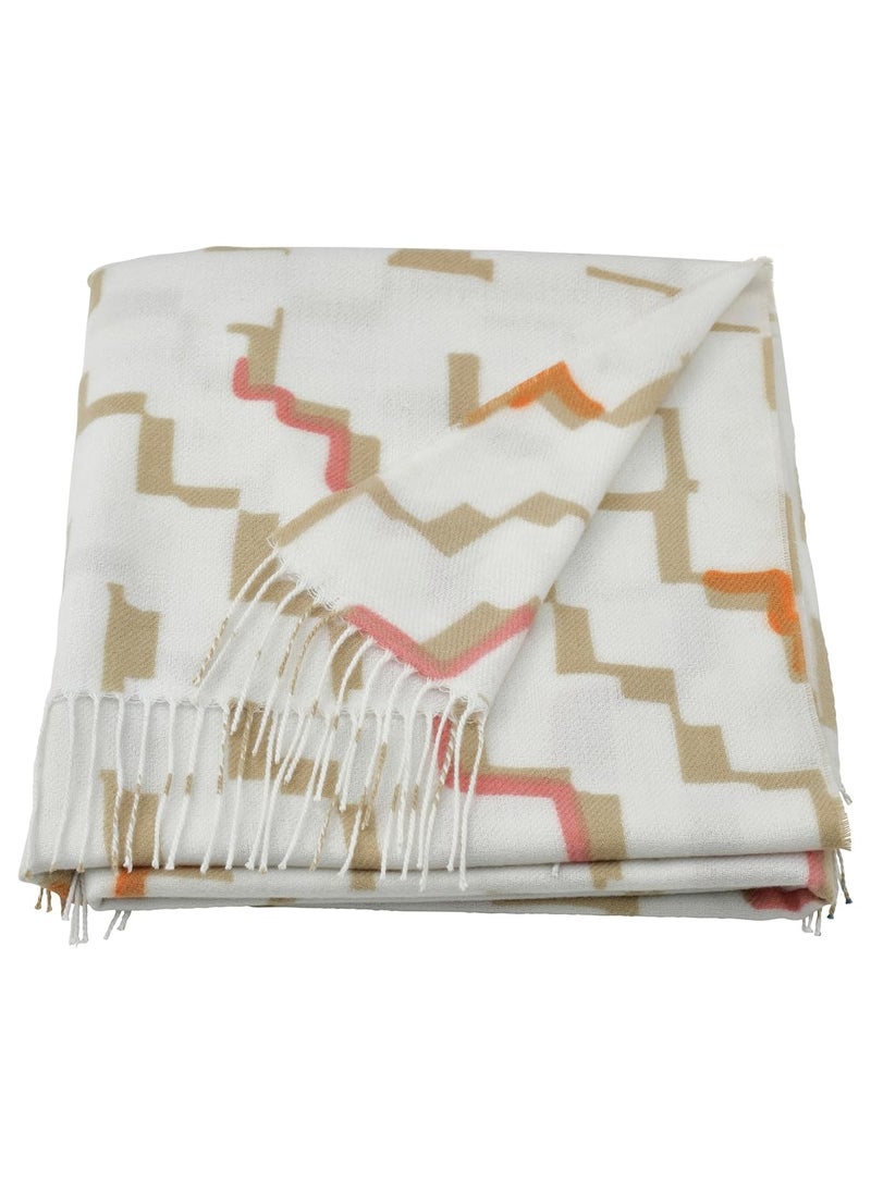 JENIFO NewOLIVSPINNMAL Throw 120x160 cm 47x63 Multicolour Cozy Soft Cotton Blanket Decorative Throw for Home