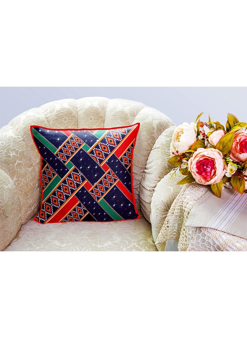 DREAMVIO Jute Exclusive Decorative ThrowPillow Covers Cushion Covers for Living Room Bed Room SofaChairs PackSet of 5 Multicolour Size 12 x 12 Inches