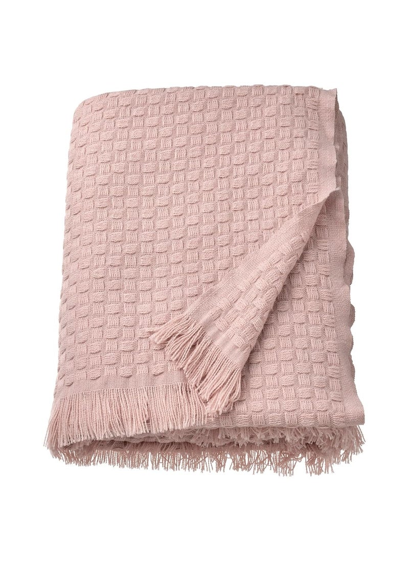 JENIFO HORNMAL Throw 130x170 cm 51x67 Pink Soft Cotton Blanket Cozy Throw for Living Room Sofa or Bedroom