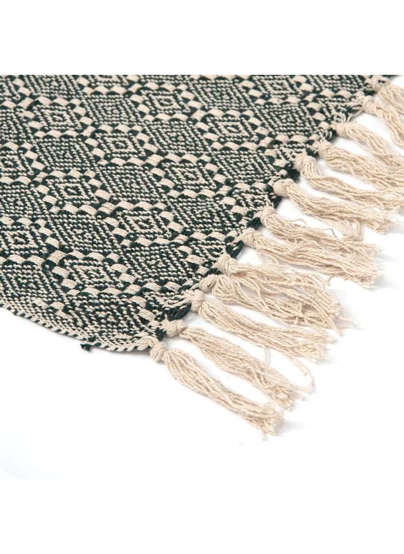 Ayuda Homes Olive Cotton Throw Blanket150x130 CM 50x60 in HandWoven Cotton Throw Elegant Cotton Blanket for Picnic Dates Home Dcor Green Pack of 1