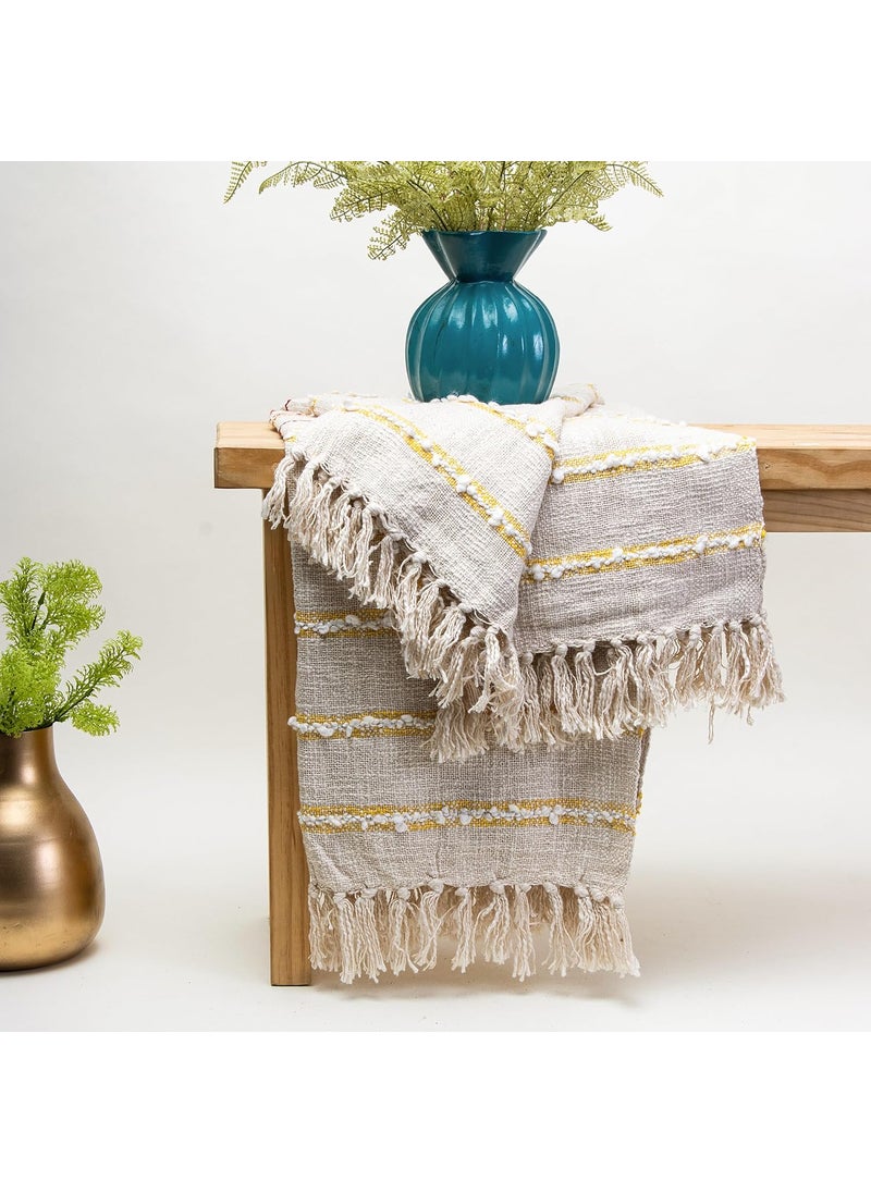 DMAASA Pure Cotton Throw Blanket for Bed Living Room Chair Multipurpose Soft Cozy 50x70 Inch MultiColor_02