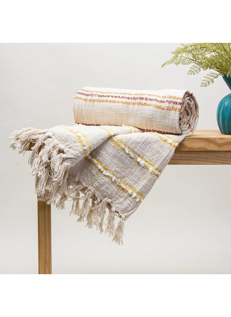 DMAASA Pure Cotton Throw Blanket for Bed Living Room Chair Multipurpose Soft Cozy 50x70 Inch MultiColor_02