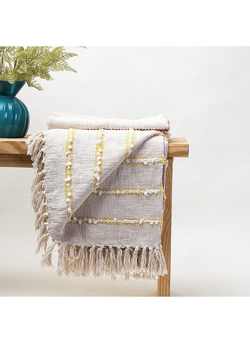 DMAASA Pure Cotton Throw Blanket for Bed Living Room Chair Multipurpose Soft Cozy 50x70 Inch MultiColor_02
