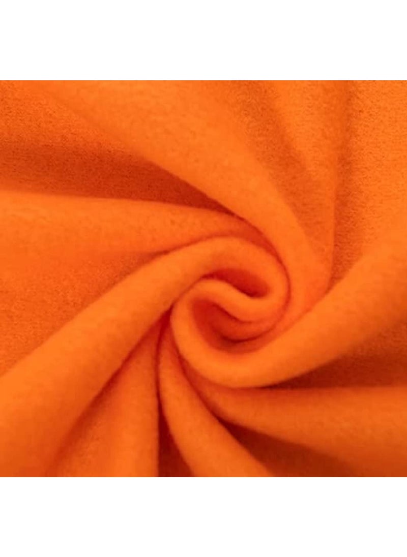 Ilsha Fleece Throw Blankets Lightweight Warm for Soft Cozy PetFriendly Fleece Blanket Solid for Home Bed Sofa Couch Dorm Office Wedding Gifts Outdoor Orange Pack of 6