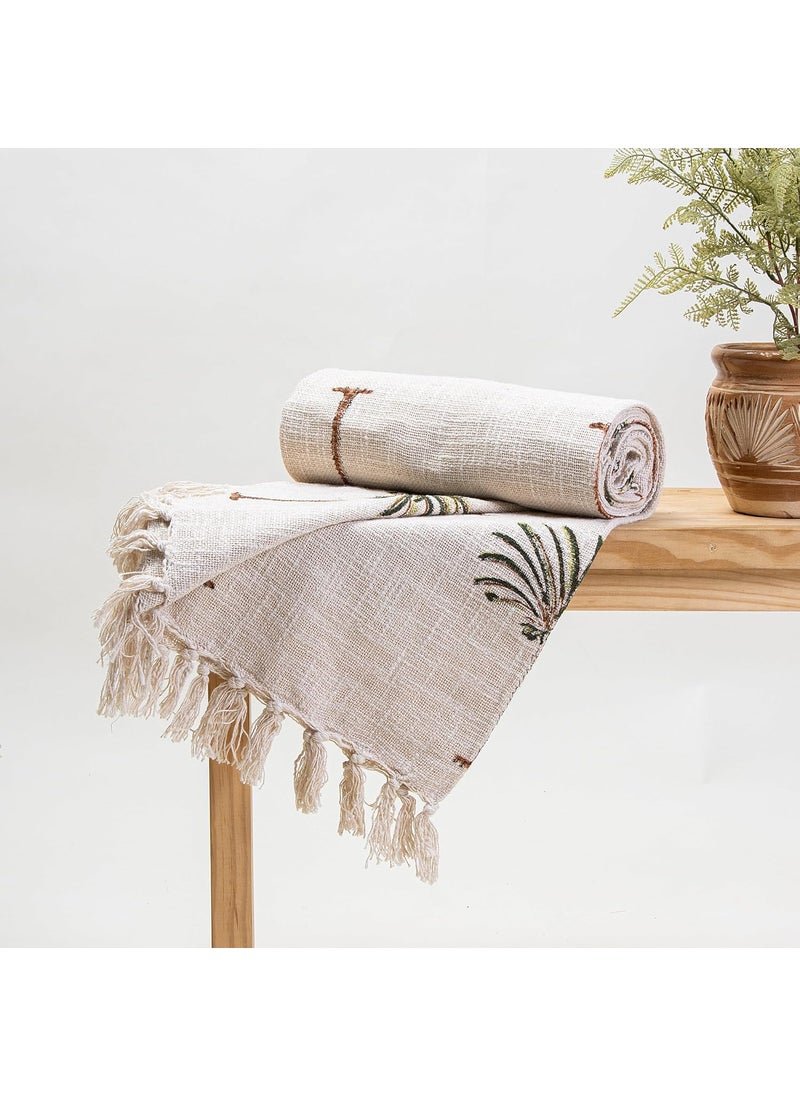 DMAASA Handmade Cotton Hand Block Floral Print Throw Blanket for Sofa Couch Sofa Car 50x60 Inches MultiColor_06
