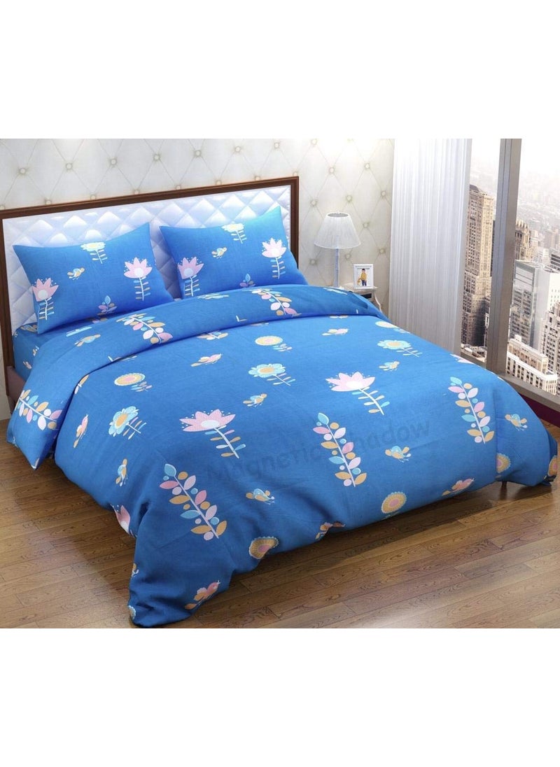 Magnetic Shadow Polycotton 160 TC Fitted Bedsheet King_Multicolour
