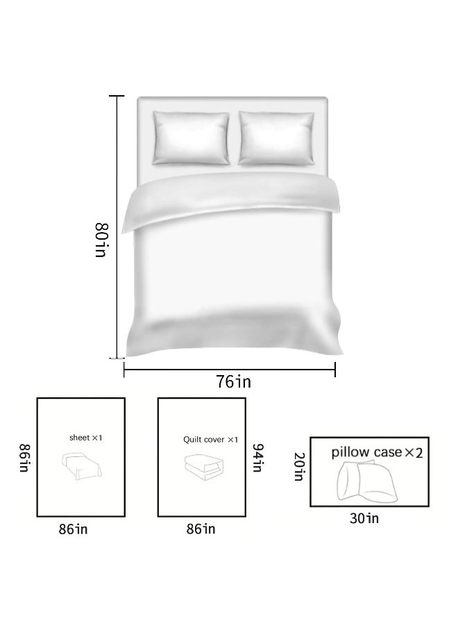 Travel-Ready 8 PCS Disposable Bed Sheets Set: Queen Size with 2 Bed Sheets, 2 Quilt Covers, and 4 Pillowcases - Perfect for Business Trips, Spa & Hotel Stays