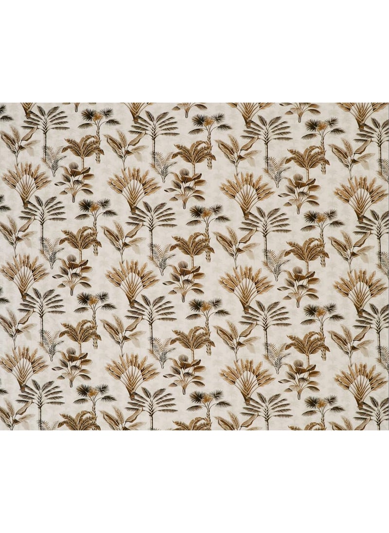 NHD HOME Premium Cotton Flat Double Bedsheets with 2 King Size Pillow Covers Double Bed Breathable Wrinklefree Ultrasoft 220 tc Supersoft Floral 90x90 Inches Beige and Brown
