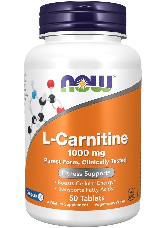 Supplements, L-Carnitine 1,000 Mg, Purest Form, Amino Acid, Fitness Support*, 50 Tablets