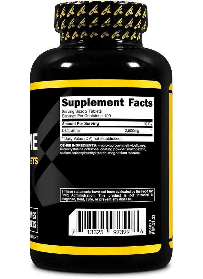 Primaforce L-Citrulline 2500mg, 240 Tablets, 120 Servings