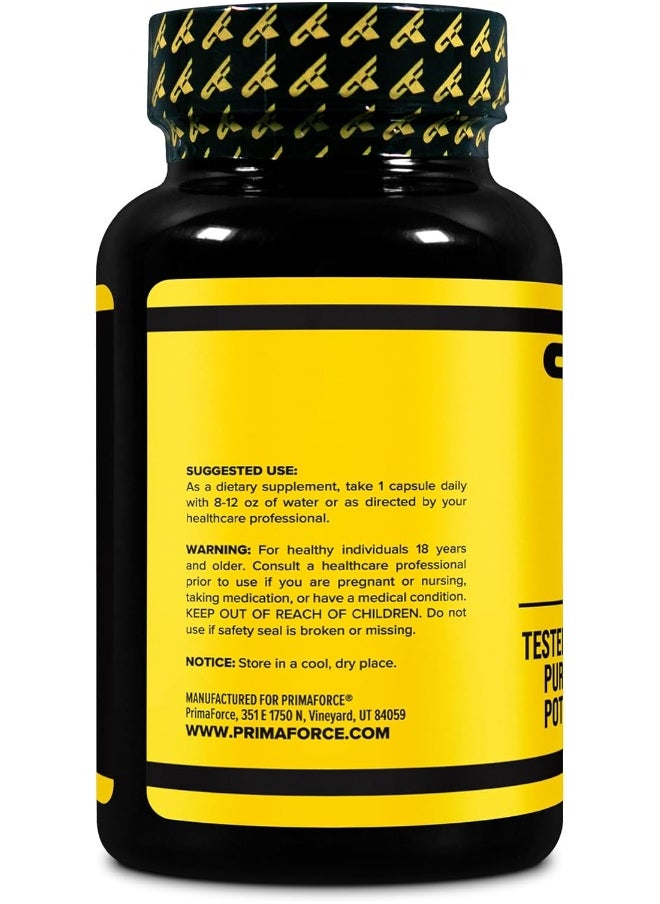 Primaforce L-Theanine Capsules (120 Capsules, 200mg L-Theanine Per Serving) - Theanine Amino Acid Supplement