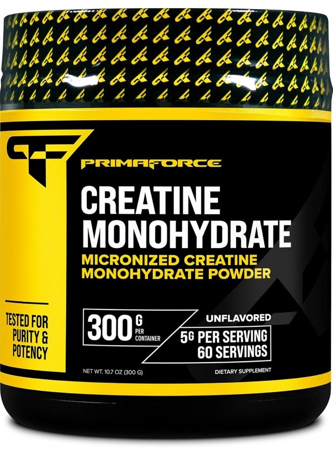 Primaforce Creatine Monohydrate Powder, 300 Grams - Micronized, Gluten Free, Non-GMO