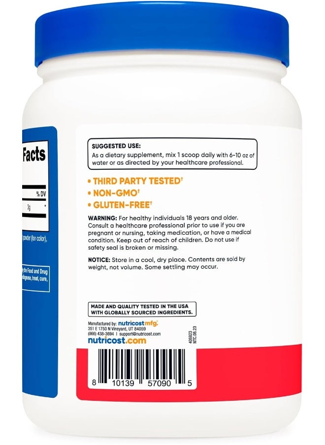 Nutricost L-Citrulline Malate 2:1 (600g) Fruit Punch - Workout Support, Muscle Performance, Nitric Oxide Booster - Fitness Supplement Powder, 75 Servings