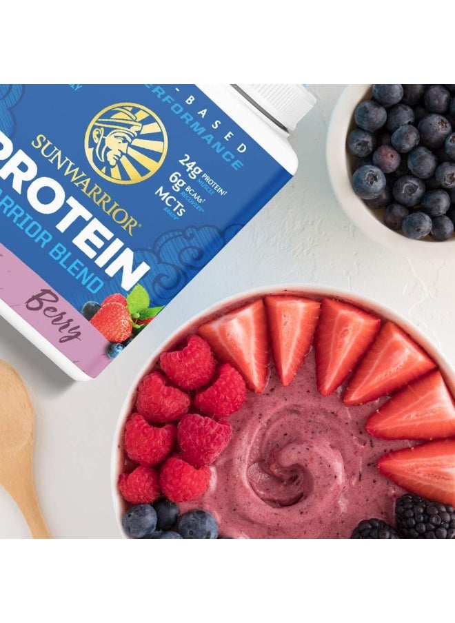 Vegan Protein Powder With Bcaa | Organic Hemp Seed Protein Gluten Free Non-Gmo Dairy Free Soy Sugar Free Low Carb Plant Based Protein Powder | Berry 15 Srv 375 G | Warrior Blend By