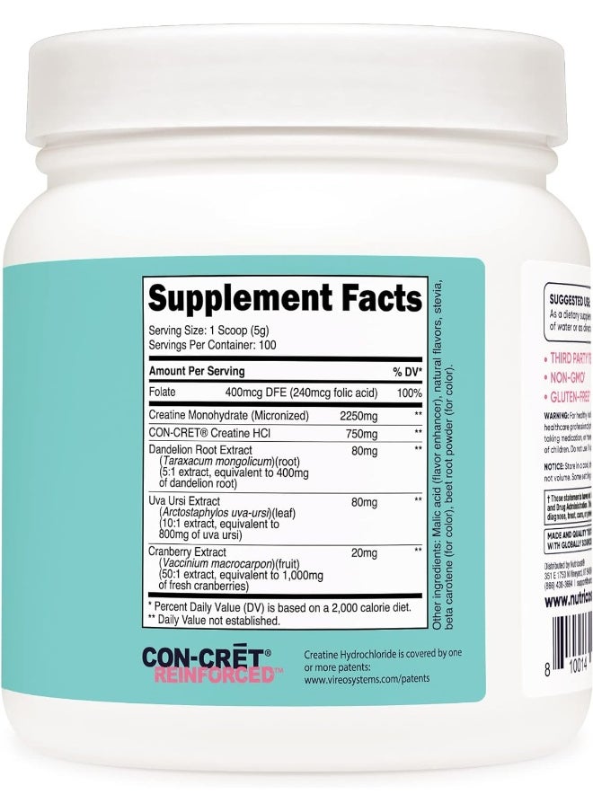 Creatine Monohydrate Powder For Women, Micronized, Peach Mango, 100 Servings - Vegetarian, Non-Gmo, Gluten Free