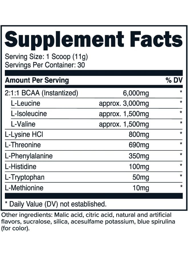 Primaforce EAA Powder (30 Servings, Rocket Pop Flavor) - Essential Amino Acids for Pre/Intra Workout and Recovery - Non-GMO and Gluten Free