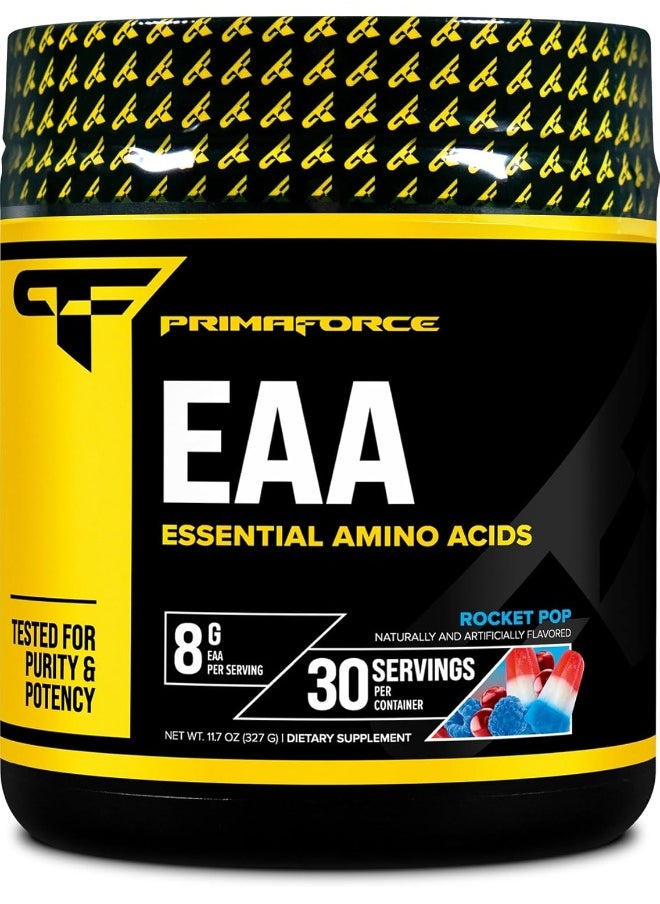 Primaforce EAA Powder (30 Servings, Rocket Pop Flavor) - Essential Amino Acids for Pre/Intra Workout and Recovery - Non-GMO and Gluten Free
