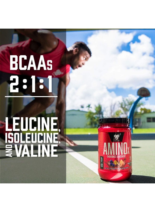 BSN AMINOx® Amino Energy Powder for Endurance And Recovery, Effervescent Instantized Amino Acids, Dietary Supplement - Grape, 435 Grams, 30 Servings