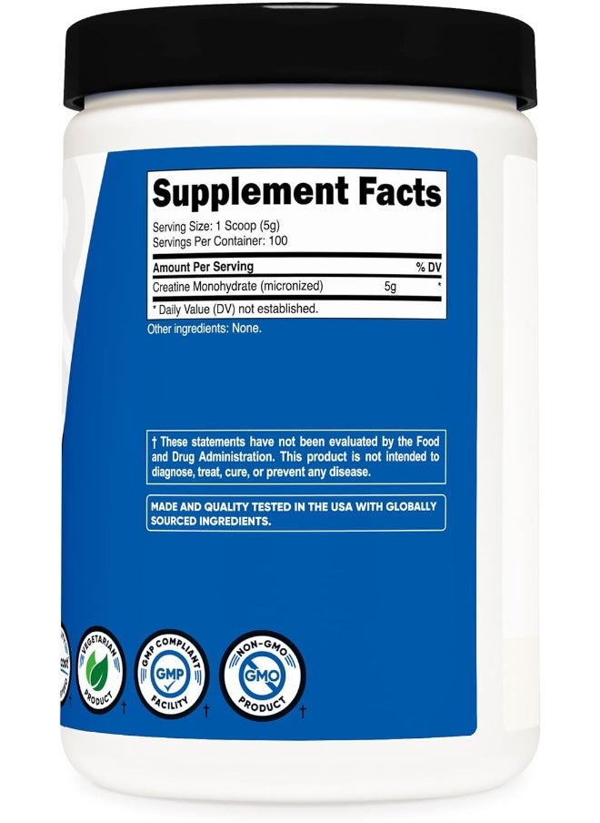 - Creatine Monohydrate - 100 Servings, 5000Mg Per Serv, 500G