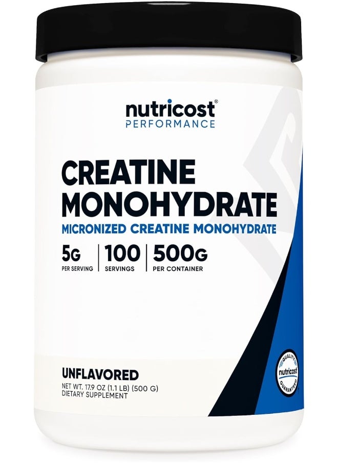 - Creatine Monohydrate - 100 Servings, 5000Mg Per Serv, 500G