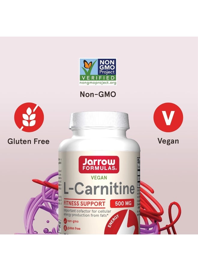 L-Carnitine Tartrate 500 Mg, Important Cofactor For Energy Production (Atp) From Fats, Up To 50 Servings, White, 50 Count