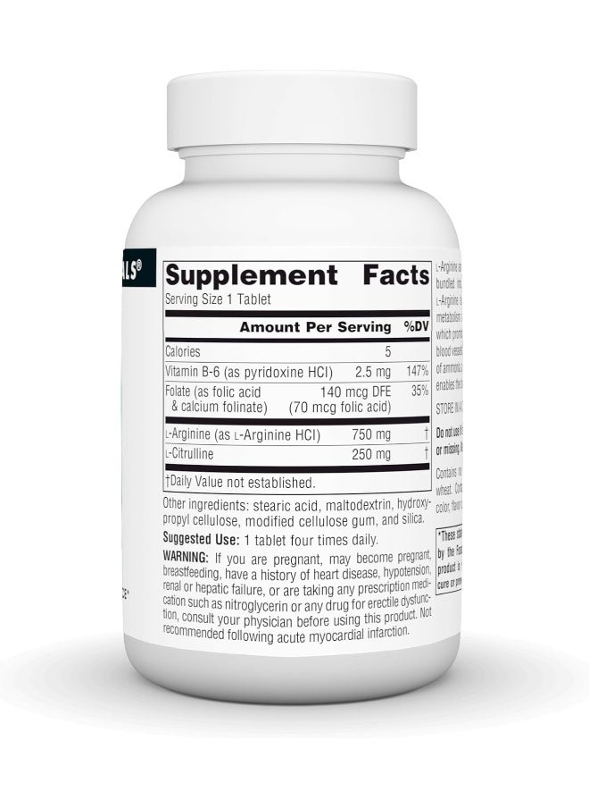 L-Arginine L-Citrulline Complex 1000Mg Essential Amino Acid Supplement - 60 Tablets
