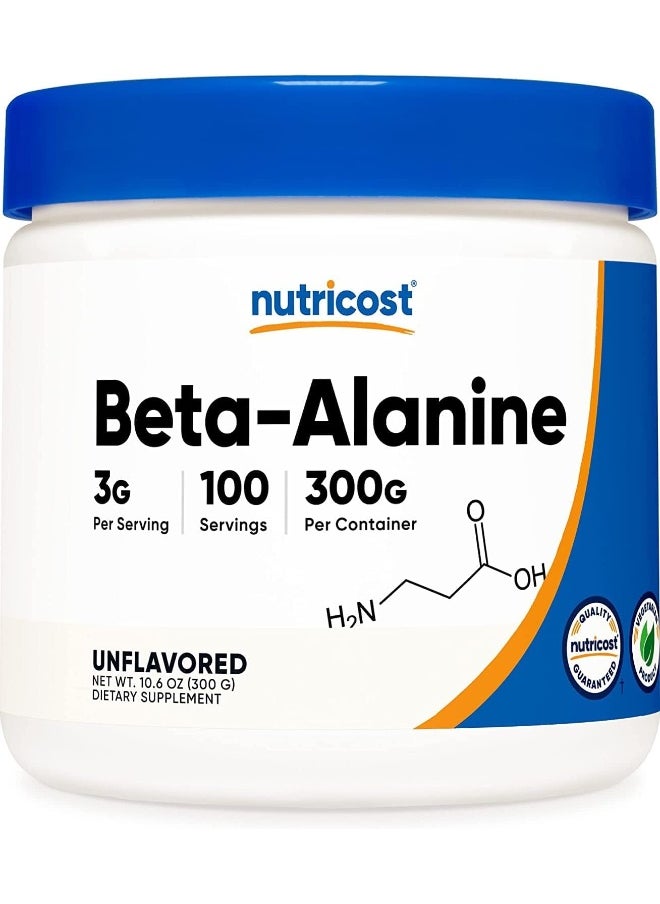 Beta Alanine Supplement Powder, 300G - 3G Per Serving