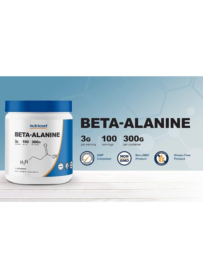 Beta Alanine Supplement Powder, 300G - 3G Per Serving
