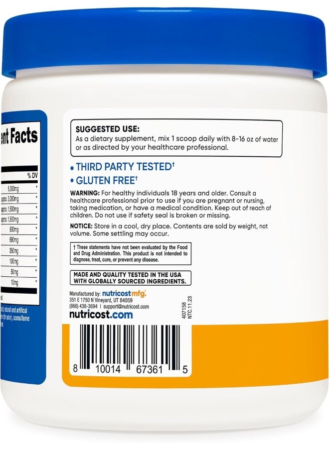 Eaa Powder 30 Servings (Peach Mango) - Essential Amino Acids - Non-Gmo, Gluten Free, Vegetarian Friendly