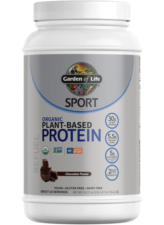 - Sport Organic Plant-Based Protein Chocolate 29.6 Oz.