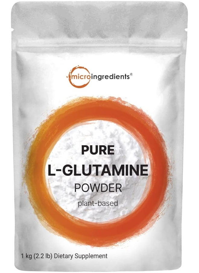 Natural Amino Pure L-Glutamine Powder - Promote Muscle Mass & Recovery (1 Kg / 2.2 Lb) Vegan