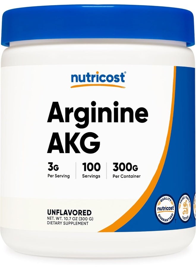 Cellusyn Arginine Akg Powder 300 Grammes (Aakg) - 3G Per Serving & 100 Servings - Pure Arginine Alpha Ketoglutarate