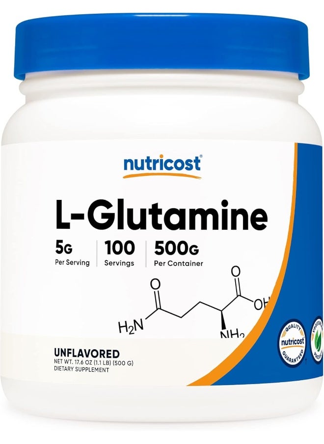 Cellusyn L-Glutamine Powder - 5000Mg Per Serving - 0.5Kg - 100 Servings