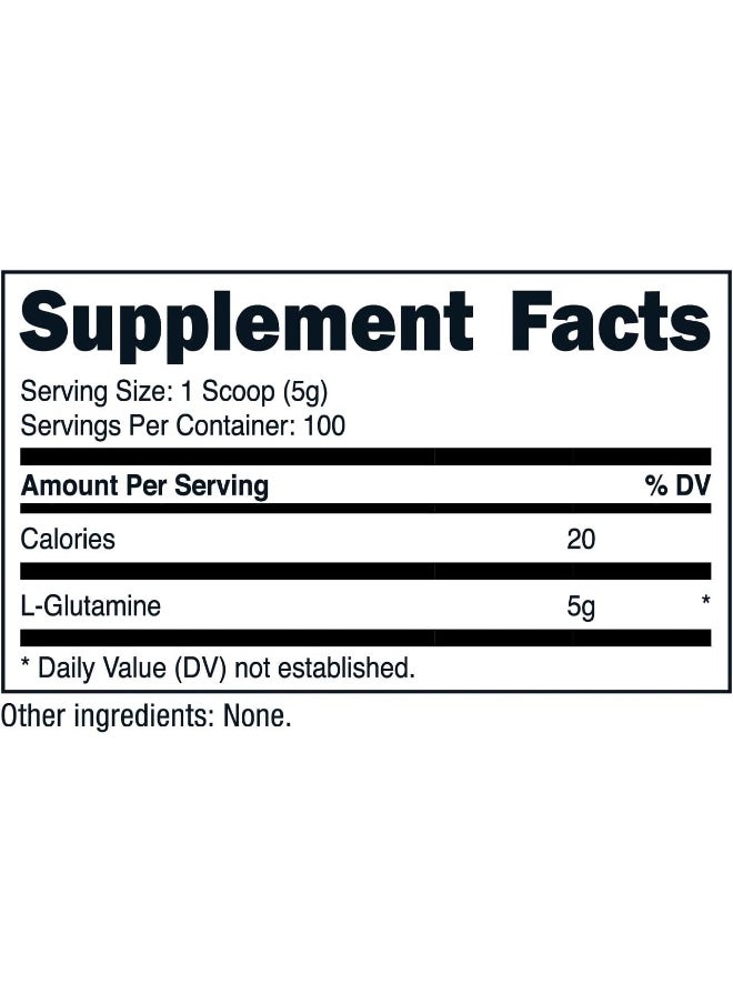 Cellusyn L-Glutamine Powder - 5000Mg Per Serving - 0.5Kg - 100 Servings