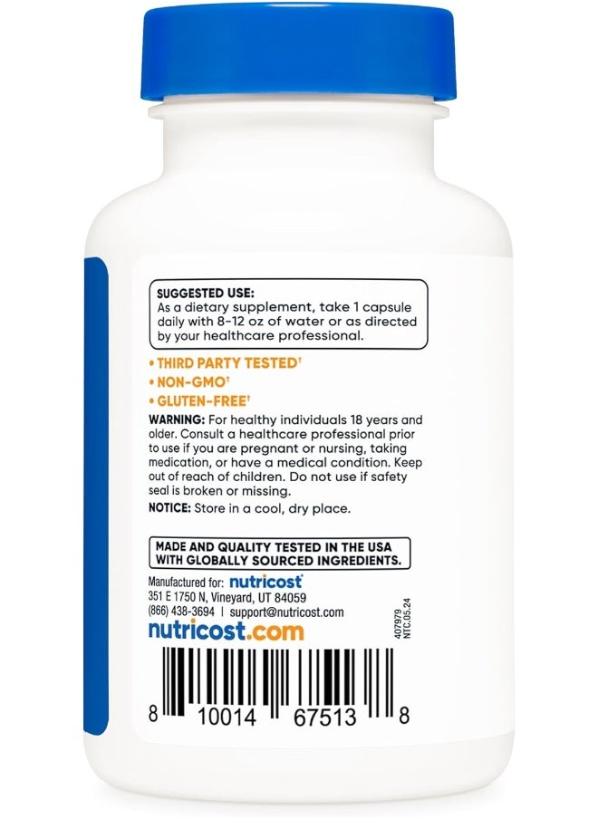 5-Htp 200Mg, 60 Veggie Capsules - Gluten Free & Non-Gmo