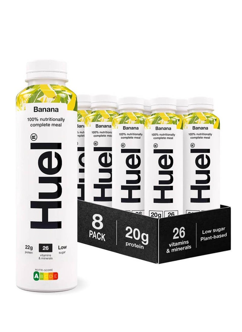 Huel Complete Meal Protein Milkshake Banana Flavor 500ml Pack of 8