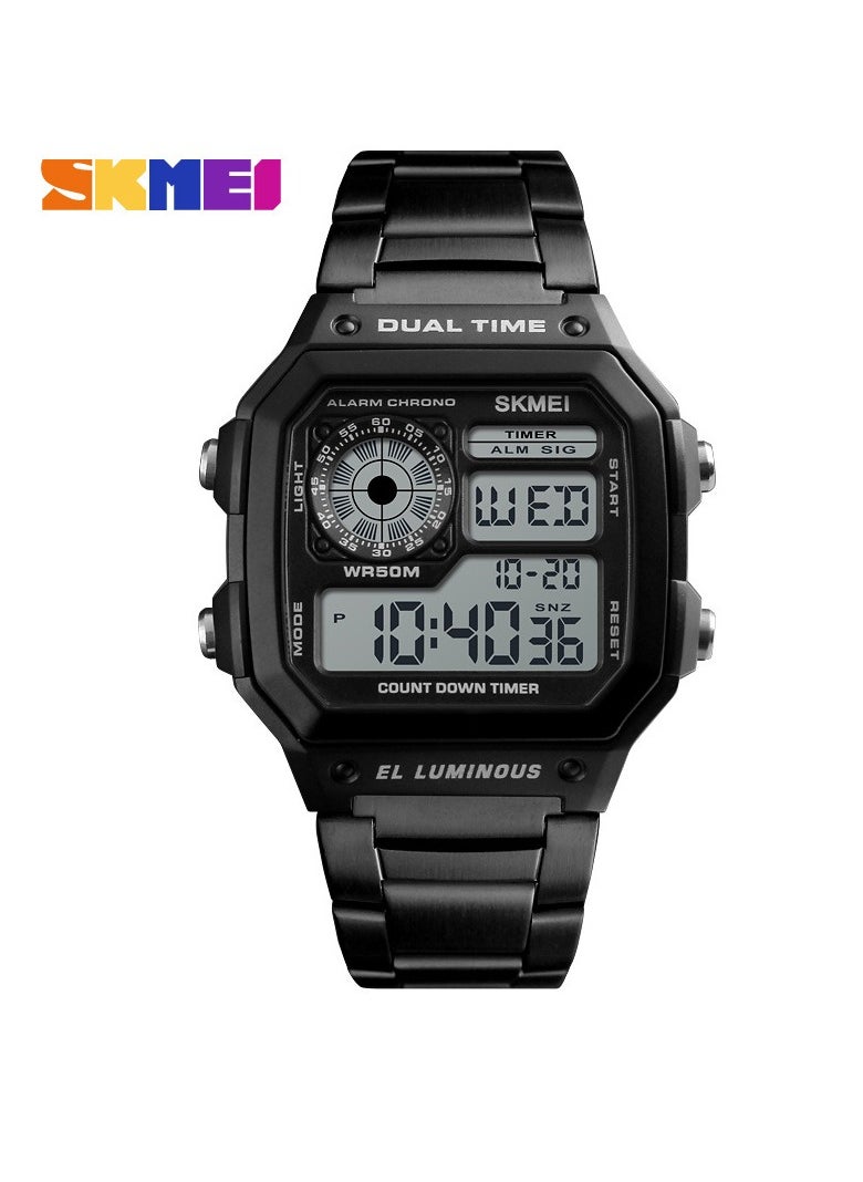 Skmei Men's Trendy Black Square Watch