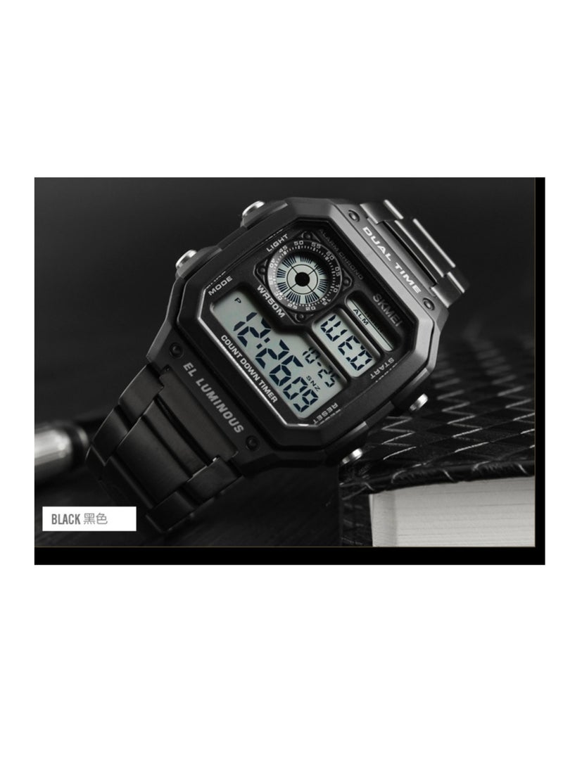 Skmei Men's Trendy Black Square Watch