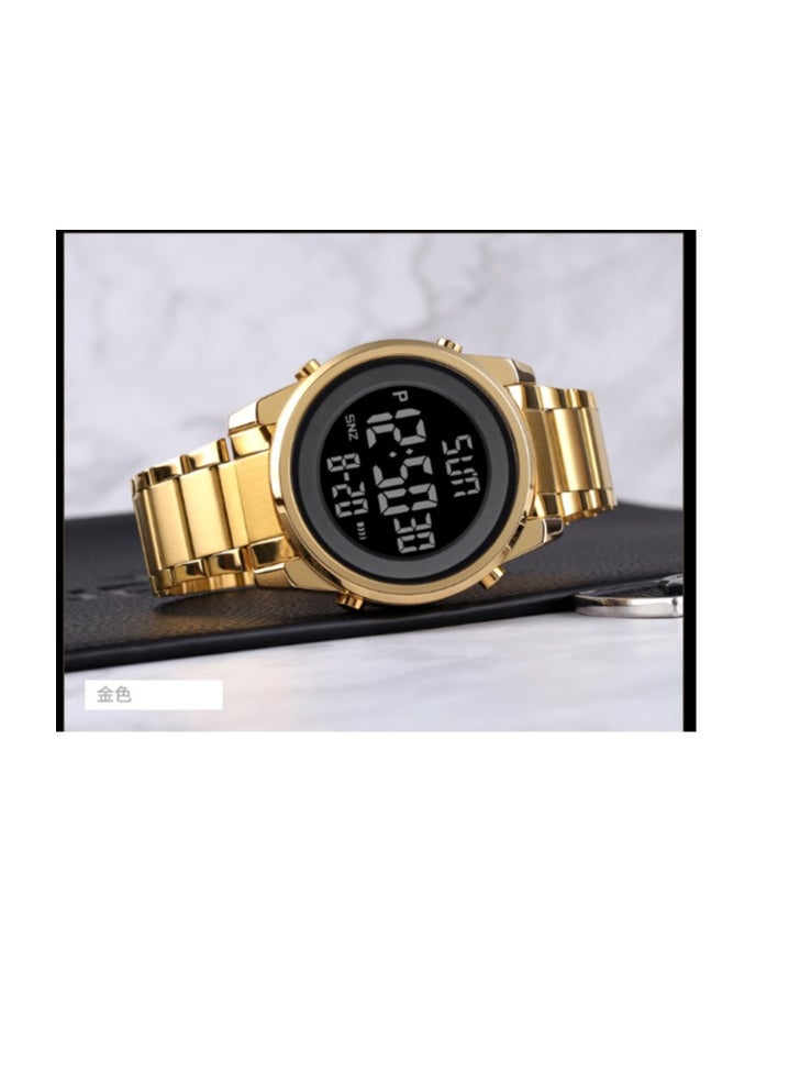 Skmei Men's Stainless Steel Band Business Fashion Brand Gold Watch