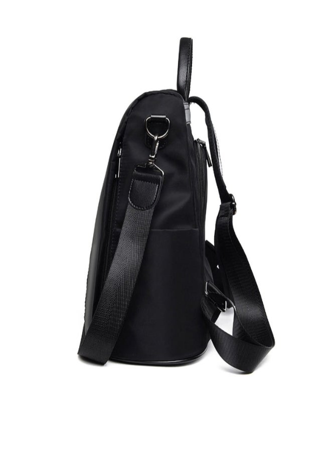 Women Backpack, Leisure Ladies Rucksack, Water-Resistant Nylon School Bags Anti-Theft Daypack Shoulder Bag, Elegant Modern For Work Shopping Travel (black)