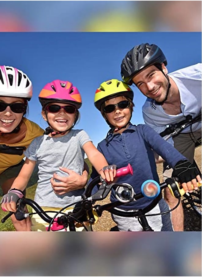 Kids Half Fingerless Gloves, Cycling Gloves Non-Slip Gel Adjustable Sports for kids Biking, Pink Grey Black 3 Pairs
