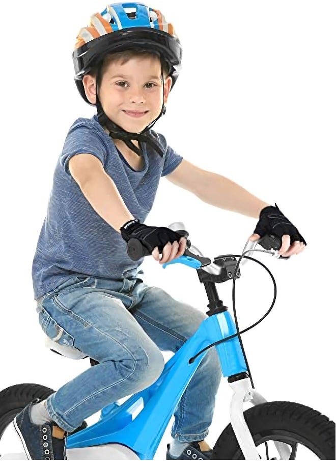 Kids Half Fingerless Gloves, Cycling Gloves Non-Slip Gel Adjustable Sports for kids Biking, Pink Grey Black 3 Pairs