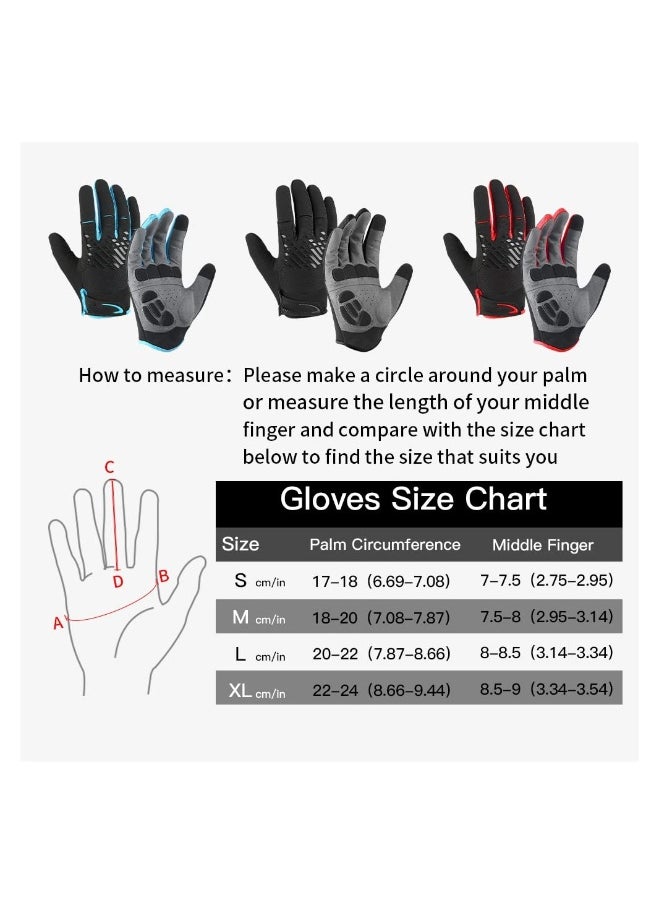 Winter Thermal Full Finger Cycling Gloves Touchscreen for Men Women Ideal for Biking Camping Running