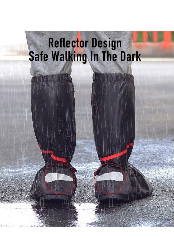 Waterproof Shoe Covers Reusable Foldable Rain Boot Shoe Cover Overshoes Non-Slip Reusable Rain Gear for Men Women XXL