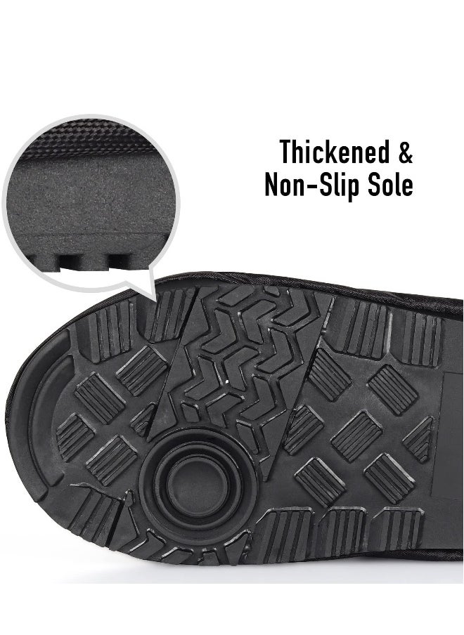 Waterproof Shoe Covers Reusable Foldable Rain Boot Shoe Cover Overshoes Non-Slip Reusable Rain Gear for Men Women XXL