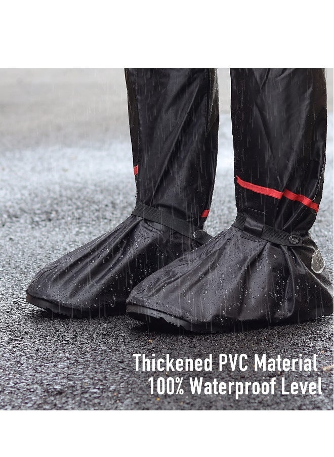 Waterproof Shoe Covers Reusable Foldable Rain Boot Shoe Cover Overshoes Non-Slip Reusable Rain Gear for Men Women XXL