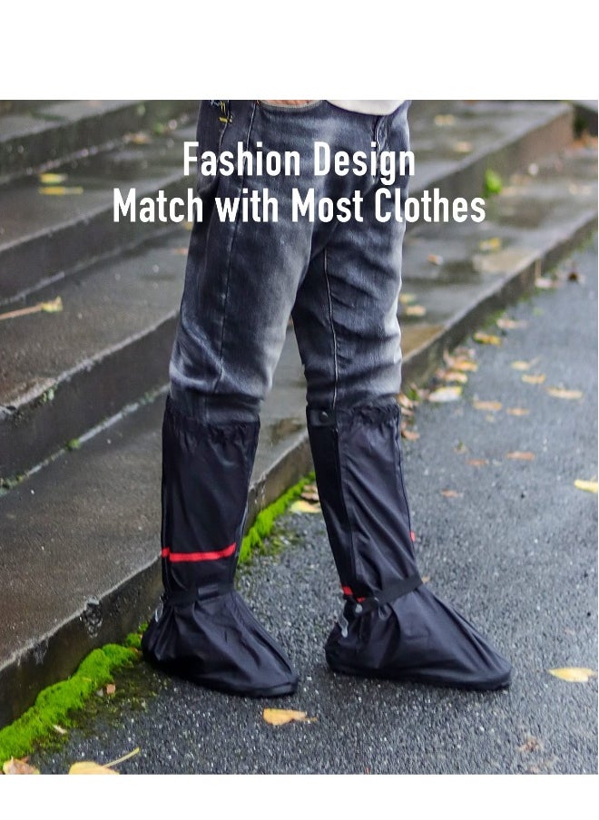 Waterproof Shoe Covers Reusable Foldable Rain Boot Shoe Cover Overshoes Non-Slip Reusable Rain Gear for Men Women XXL