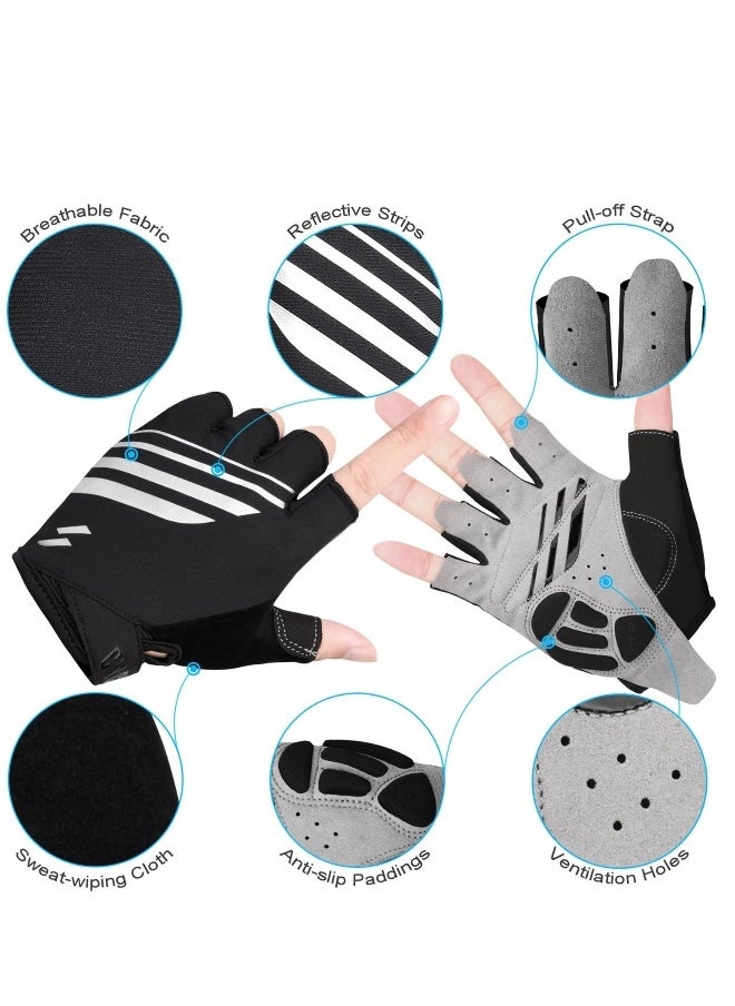 Cycling Gloves, Bike Gloves for Men/Women, with 5MM Gel Pad Anti Slip Bicycle Gloves Road Bike Gloves for MTB Cycling Motorcycle Gym Training Outdoor