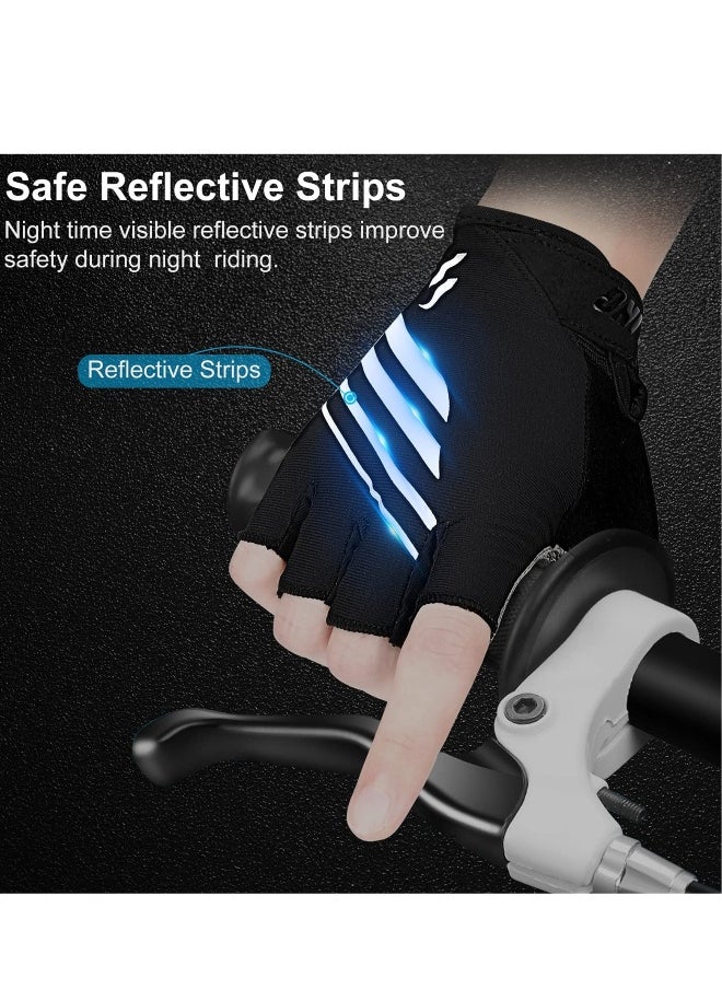 Cycling Gloves, Bike Gloves for Men/Women, with 5MM Gel Pad Anti Slip Bicycle Gloves Road Bike Gloves for MTB Cycling Motorcycle Gym Training Outdoor